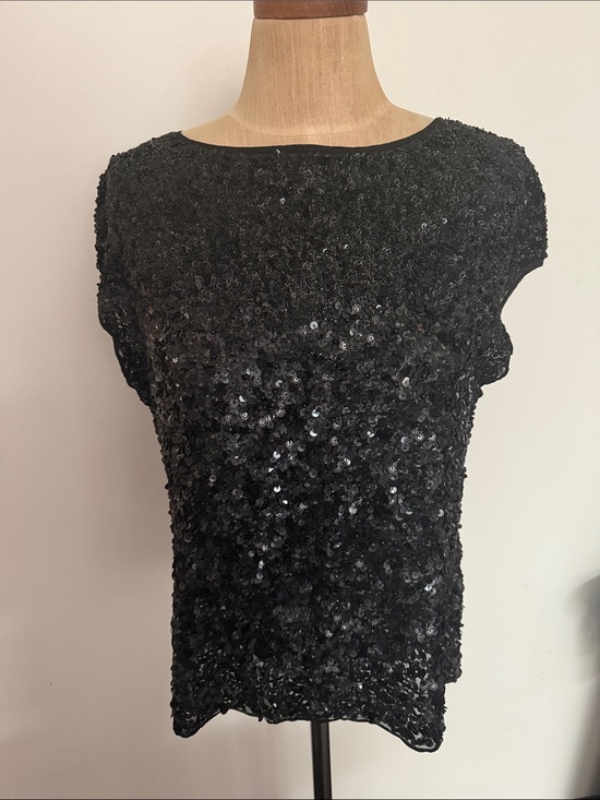 All Saints Dresses & Skirts - All Saints Black Sequin Cap-Sleeve Mini Dress